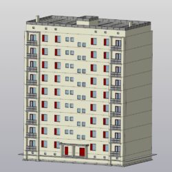 3D модель 9-ти этажного дома г. Сургут