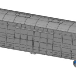 Вагон крытый цельнометаллический с уширенными дверными проемами. Модель 11-9980