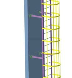 Лестница пожарная вертикальная h=15м