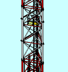 Башня Н=30м для крепления вертикальных стволов дымоходов.