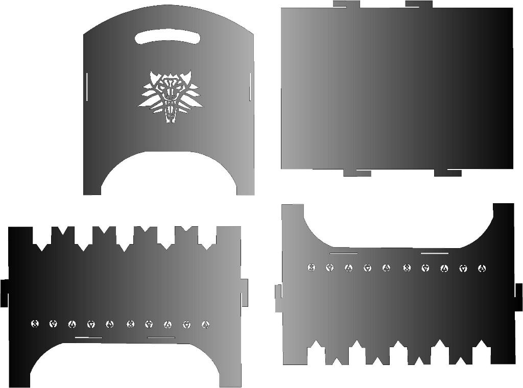 Мангал разборный чертеж dxf