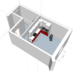 Модель однокомнатной квартиры студии И-155Мкс