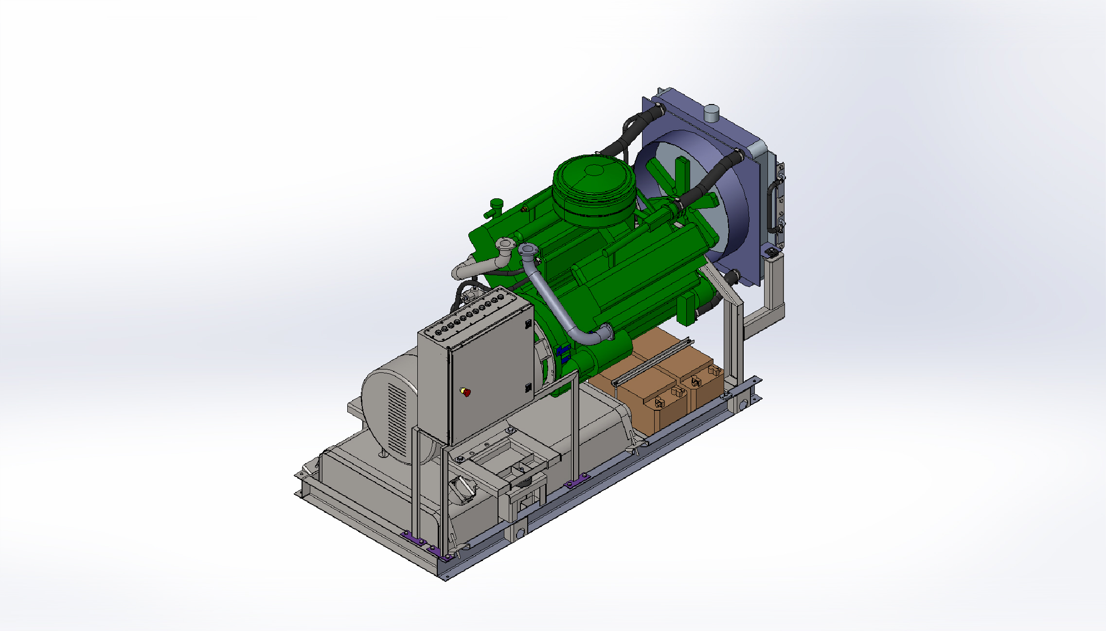 Дизельная генераторная установка 100 кВт. - Чертежи, 3D Модели, Проекты .