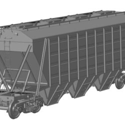 3D модель вагон-минераловоз 19-3051-01