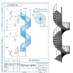 Винтовая лестница d=2121