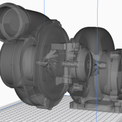 3D модель автомобильной турбины для распечатки на 3D принтере