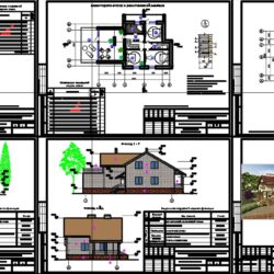 Двухэтажный жилой дом (архитектура + конструктив)