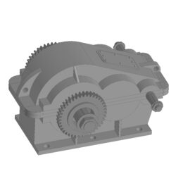 Габаритная 3D модель редуктора Ц2-500
