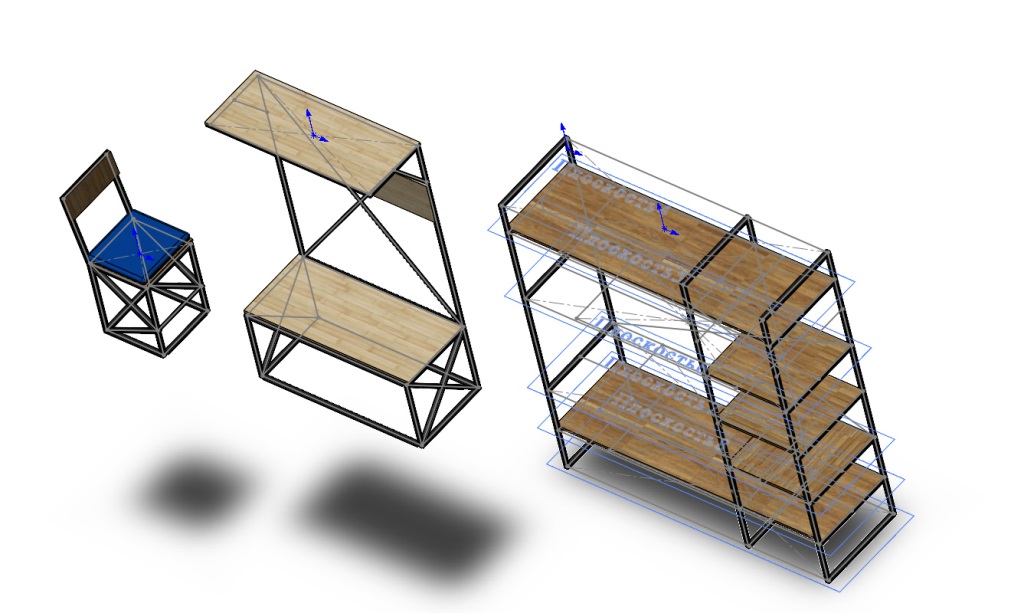 3д модель ротанговой мебели