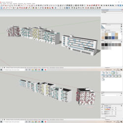 3D Модели многоквартирных домов средней этажности в SketchUp