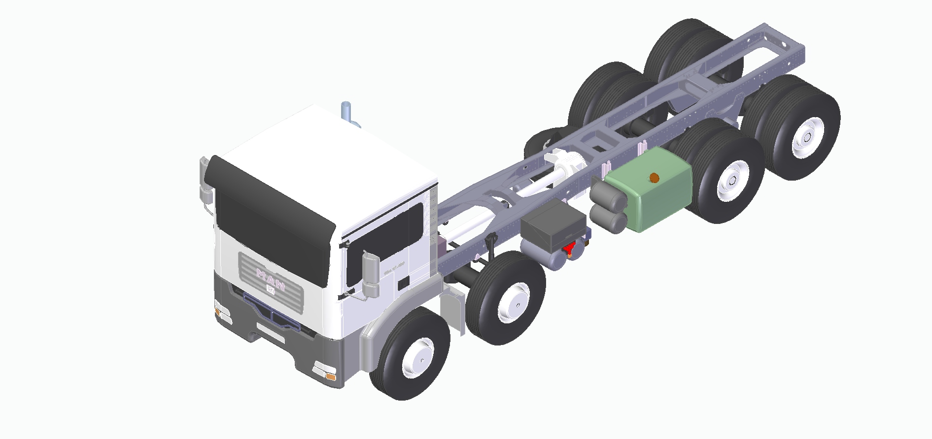 3D модель Шасси MAN TGS41.480 - Чертежи, 3D Модели, Проекты, Автомобили  грузовые