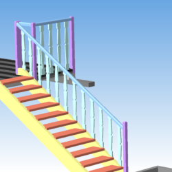 Двухмаршевая лестница с площадкой
