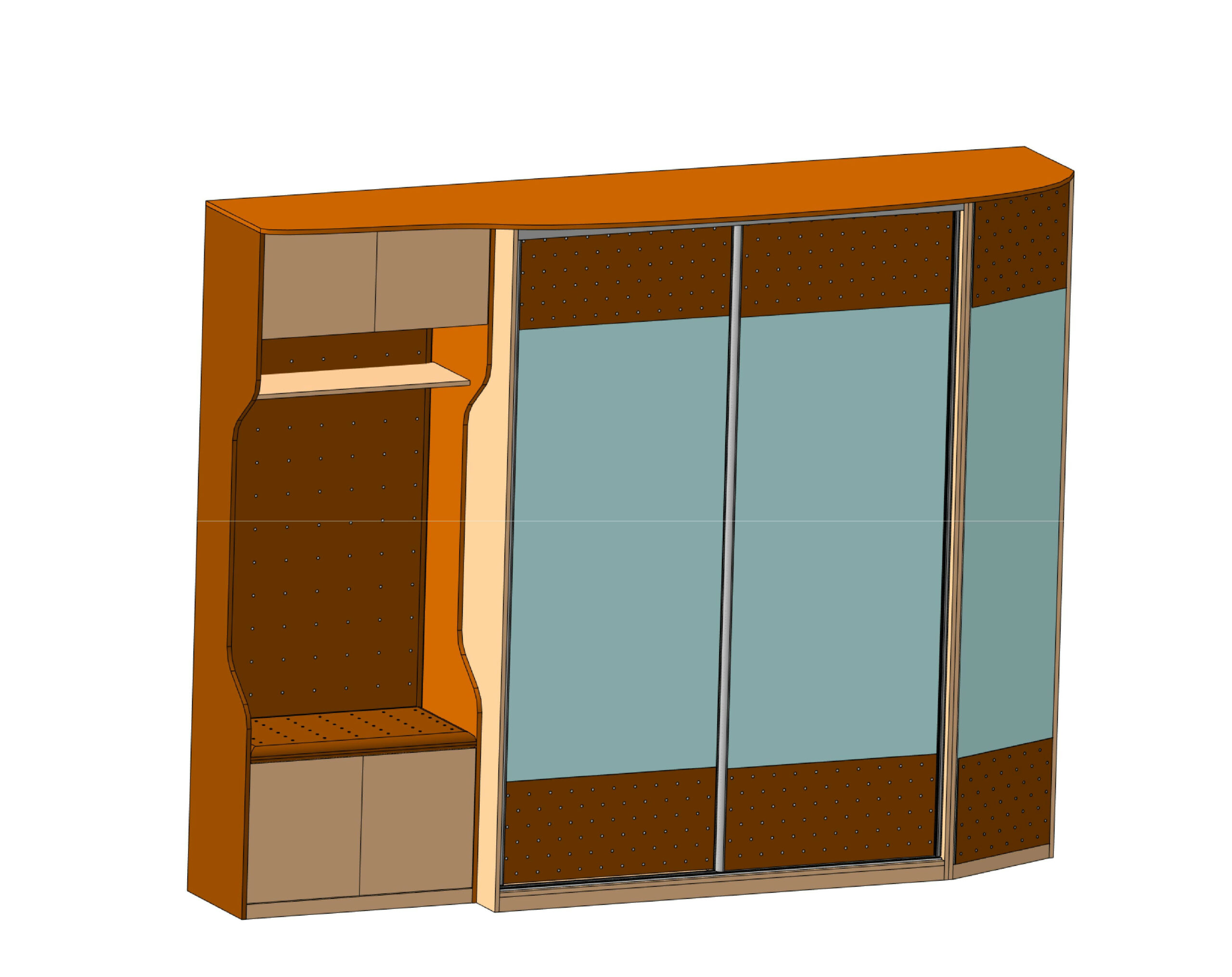 3d модель шкаф в прихожей
