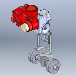 3d-модель клапана регулирующего КМРО-Э ЛГ 401 С 25 1,6 Р А У М(Ех)