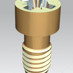 3D модели Винты электротехнические с уменьшенным диаметром цилиндрической головки ГОСТ 25933-83.