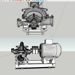 3D Насосный агрегат Д 320-50