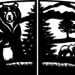 Ворота для плазменной резки "Медведица и медвежата"