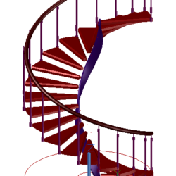 Лестница винтовая общая высота лестницы: 1455 мм
