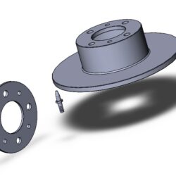 Тормозной диск ВАЗ 2101-2107 + проставка колеса + направляющие шпильки