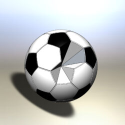 Мяч в SolidWorks 3D модель