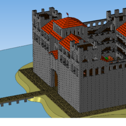 Макет крепости из "кирпичиков " Lego