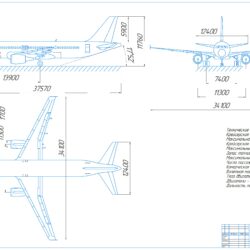 Чертеж Airbus А320-100 Общий вид
