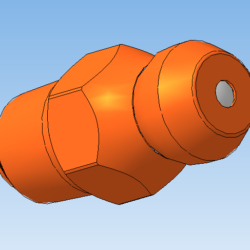 3D модель масленки с латунным корпусом и резьбой МК6х1