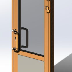 Дверь однопольная алюминиевая ALT W72 под проём 210х90см