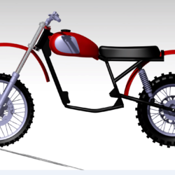 3D модель кроссoвого мотоцикла ИЖ