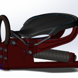3D модель пассажирского сидения мотоцикла Иж-350