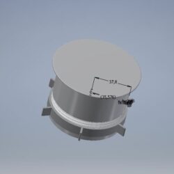Корпус круглый 80 мм для 3D печати, монтируется в стол для зарядки
