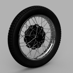 3D модель колеса мотоцикла Урал на 18 дюймов