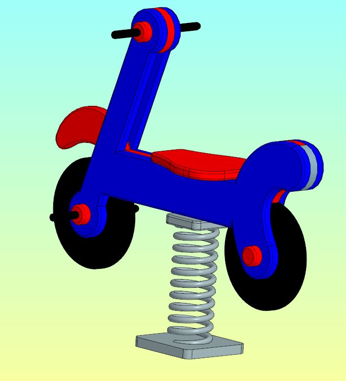 Мотоцикл для детской площадки - Чертежи, 3D Модели, Проекты, Игровое  оборудование, тренажеры, спорт