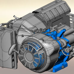 3D-модель двигателя Zongshen FH440E-3