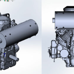3D Модель двигателя Zongshen GB1000