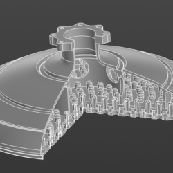 3D модель смесительной головки камеры ЖРД