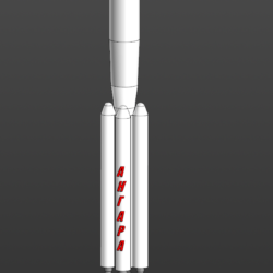 Макет ракеты-носителя "Ангара А5" для 3d-печати