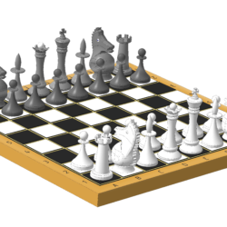 Доска шахматная с фигурами