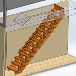 Лестница деревянная h=2700