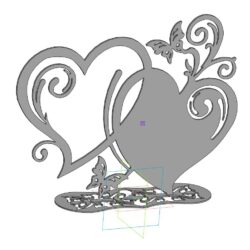 Подарок "Сердце" (сувенир на день рождения) вырезанный лазером