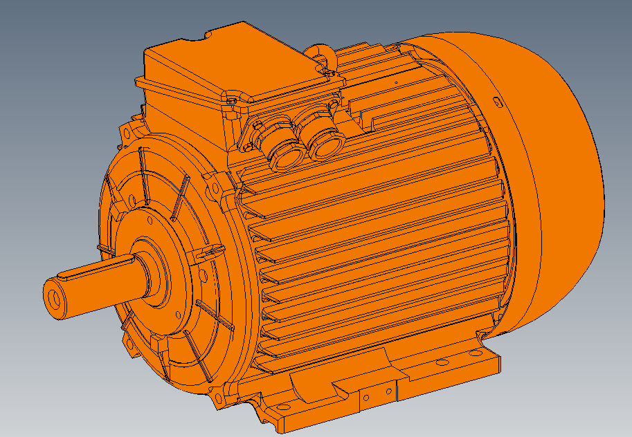 Электродвигатель асинхронный АИР160M4 IM1081 - Чертежи, 3D Модели .