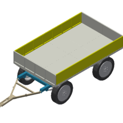 Прицеп тракторный 2ПТС-4 - 3D модель.