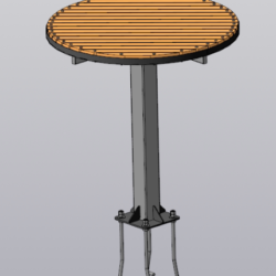 Уличный стол диаметром 1000 мм МАФ
