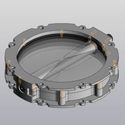 Затвор дисковый поворотный для сыпучих абразивных сред SVA300C2A95