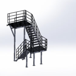 Лестница металлическая уличная 3960мм