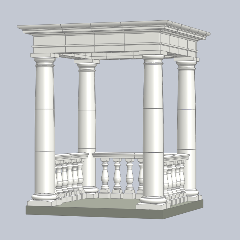 Беседка шестигранная - Чертежи, 3D Модели, Проекты, Металлоконструкции