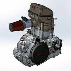 3D Модель двигатель Honda CRF250x