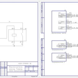 Электрическая схема звукового сигнала ВАЗ-2109 (структурная, принципиальная Э3, схема соединений Э4)