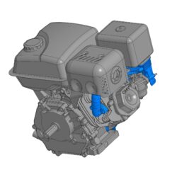 3D модель двигателя Zongshen 188F 190F