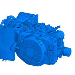 3D модель двигателя Zongshen GB620